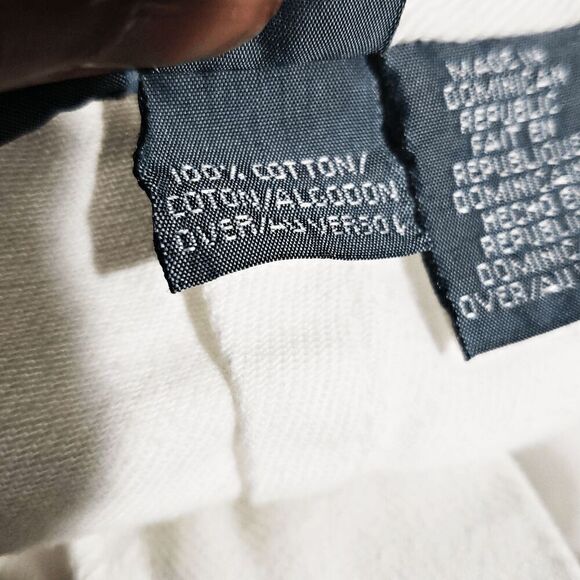 Liz Wear White 100% Cotton Pleated Front 3 Pocket Relaxed Denim Jeans Size 14 - Picture 5 of 9